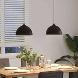 vidaXL Obesek Svetilke 2 kosa Nastavljiva višina E27 Črna Ø 30 cm | Shoptok.si