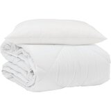 vidaXL Poletna odeja z blazino 2 pcs Bela Mikrovlakna, (5000147613) | Shoptok.si
