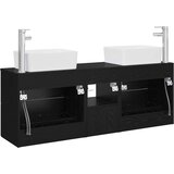  Set ormarića za kupaonicu 3 kom. Crna 53 x 34,5 x 63 cm | shoptok.hr