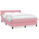 Box Spring krevet s madracem ružičasti 160x220 cm baršun | shoptok.hr