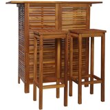 3 3-dijelni set barskog stola i stolica od masivnog bagremovog drva | shoptok.hr