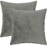  Presvlaka za jastuk 2 kom. HEERLEN Tamnosiva 45 x 45 cm Flanel | shoptok.hr