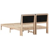  Okvir za krevet s uzglavljem Smeđa 135 x 190 cm tkanina | shoptok.hr
