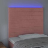  Posteljno vzglavje roza 90x5x118/128 cm žamet, (20936021) | Shoptok.si