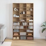 vidaXL CD omarica iz umetnega hrasta - 101x23x177.5 cm narejena iz inženirskega lesa | Shoptok.si