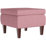 Furnova Stolček z lesenimi nogami roza žamet, (21954082) | Shoptok.si