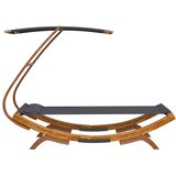 Vanjski ležaj s krovom 100x190x134 cm savijeno drvo antracit | shoptok.hr