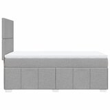  Okvir kreveta s oprugama i madrac svjetlosivi 80x200cm tkanina | shoptok.hr