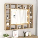 Ormarić s ogledalom LED boja hrasta sonome 91x15x76,5 cm | shoptok.hr