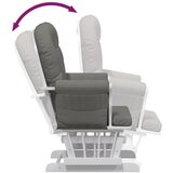  Stolica za ljuljanje s tabureom tamnosiva od tkanine | shoptok.hr