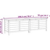  Vrtna kutija za pohranu smeđa 198,5x50x56,5 cm masivna jelovina | Eponuda.com
