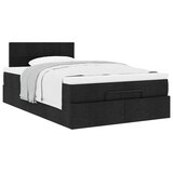  Otomanski krevet s madracem crni 120x190 cm tkanine | shoptok.hr