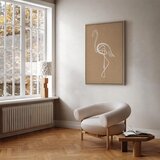  Slika - White Flamingo (1 Part) Vertical 80x120 U prirodnom drvenom okviru | shoptok.hr