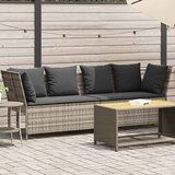 Maison Chic Vrtni kavč - Zunanji kavč z blazinami svetlo siv poli ratan, (22043683) | Shoptok.si