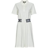 Karl Lagerfeld Kratke obleke PIQUE POLO DRESS Bela Cene