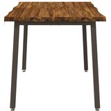 120 x 70 x 75 cm Čvrsto drvo akacije Prirodna i kava Pravokutni - Prirodno kava 120 x 70 x 75 cm Živi rub | shoptok.hr