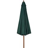  Zunanji senčnik z lesenim drogom 330 cm zelen, (20610523) | Shoptok.si