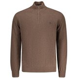 Timberland muški vuneni pulover s polovičnim zatvaračem smeđi | shoptok.hr