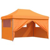 vidaXL Zložljivi pop-up šotor za zabave 4 stranice oranžna | Shoptok.si