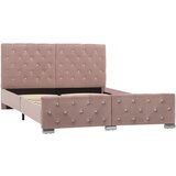 The Living Store Posteljni okvir roza žamet 140x200 cm - Posteljni Okvir, (21492943) | Shoptok.si