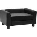 vidaXL Sofa za pse crna 60 x 43 x 30 cm od pliša i umjetne kože | shoptok.hr