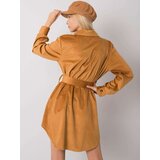 Italy Moda Dress-DHJ-SK-10333.12P-camel | Shoptok.si