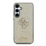Guess PU Fixed Glitter 4G Metal Logo Zadní Kryt pro Samsung Galaxy S25 Gold Ovitek za telefon Vijolična | Shoptok.si