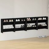  Zidni ormarići za cipele 4 kom crni 60 x 18 x 60 cm drveni | Eponuda.ba