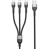  USB data kabal Superior SU-K106 3in1 Lightning/Micro/Type C 1m crni | Eponuda.com