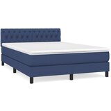 Maison Chic Box spring postelja - Vzmetna postelja z vzmetnico modra 140x200 cm blago SL21037, (21880714) | Shoptok.si