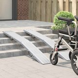  Sklopiva rampu 200kg po rampi 2 pcs Srebrno 186 x 23 x 4,5 cm | shoptok.hr