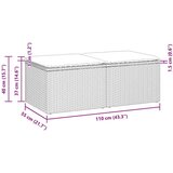 vidaXL 2-dijelni set vrtnih sofa poliratan i bagrem s jastucima sivi | shoptok.hr
