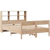 vidaXL Knjižna postelja brez vzmetnice 120x200 cm trdna borovina | Shoptok.si
