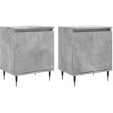  Noćni ormarići 2 kom boja betona 40x30x50 cm konstruirano drvo | Eponuda.com
