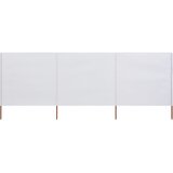 vidaXL 3-panelni vetrobran tkanina 400x80 cm peščeno bel Cene