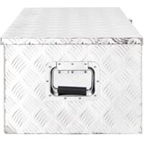  Kutija za pohranu srebrna 90 x 47 x 33,5 cm aluminijska | shoptok.hr