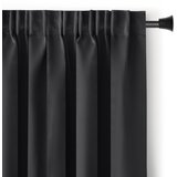 Restilo blackout curtain, black, plain, classic, with tieback, classic style, multifunctional tape, material: heavyweight blackout fabric, 140 x 260 cm | shoptok.hr