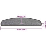 vidaXL Otirači za stepenice 20 kom tamnosivi 65x24x4 cm | shoptok.hr