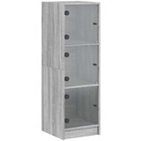 vidaXL Visoka komoda sa staklenim vratima boja hrasta 35 x 37 x 109 cm | shoptok.hr