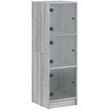 vidaXL Visoka omara s steklenimi vrati siva sonoma 35x37x109 cm | Shoptok.si