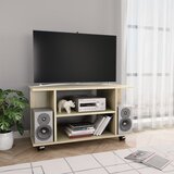 Maison Chic TV omarica - TV stojalo - Televizijska omarica s kolesci sonoma hrast 80x40x45 inženirski les, (21701471) | Shoptok.si
