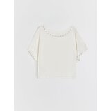 Sinsay Bluza s lađa izrezom i džet ukrasima | shoptok.hr