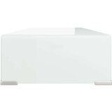 vidaXL Stalak za TV/Monitor Stakleni Bijeli 70x30x13 cm | shoptok.hr
