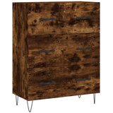  Visoka komoda dimljeni hrast 69,5x34x180 cm konstruiranog drva | shoptok.hr