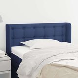  Vzglavje z ušesi modro 83x16x78/88 cm blago, (20954462) Cene