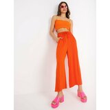 Fashion Hunters Women's orange viscose pants SUBLEVEL Cene