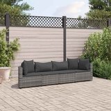 4-dijelni set vrtnih sofa od poliratana s jastucima sivi | shoptok.hr