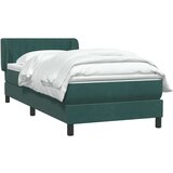 Box Spring krevet s madracem tamnozeleni 80x220 cm baršun | shoptok.hr