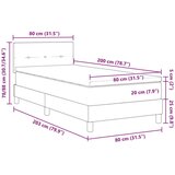 Box Spring Postelja z Blazino Temno Modra 80x200 cm Žamet, (22052830) | Shoptok.si