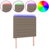 Maison Chic led posteljno vzglavje - vzglavna omarica - nočna omarica taupe 100x5x118/128 cm blago, (21706102) Cene